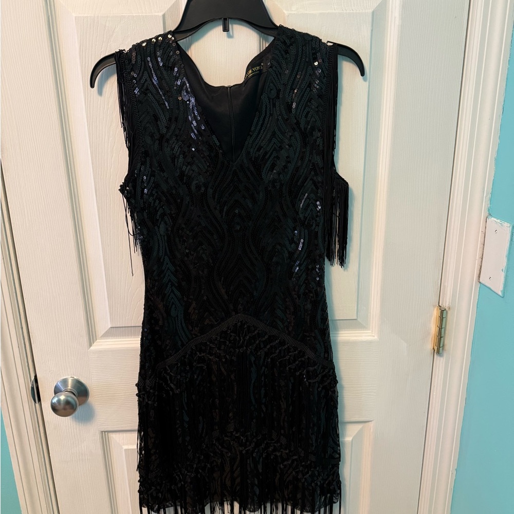 Black Sequin Sleeveless Dress